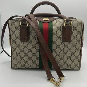 Gucci Canvas GG Supreme Boston- Accessory Collection - Vintage